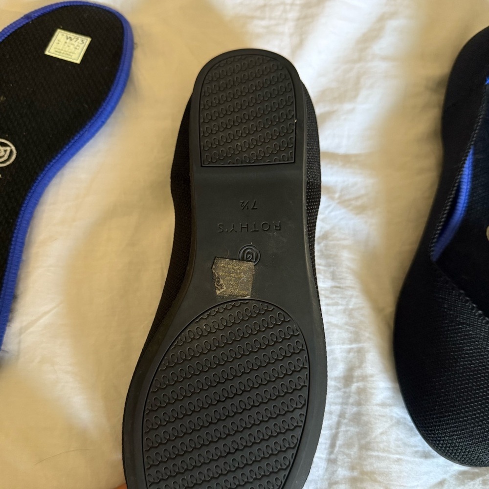 Rothy's Black and Blue Casual Flats - Picture 4 of 9